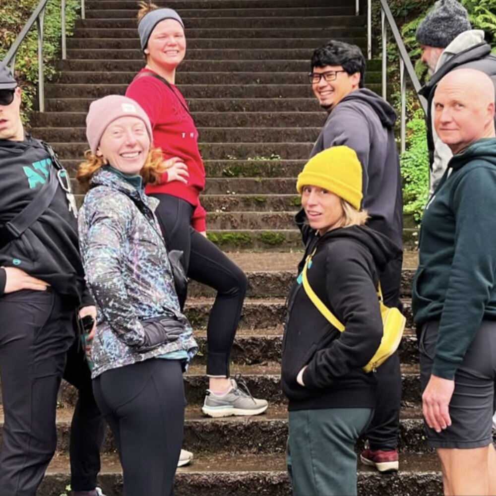 The No Easy Feet community hiking at Mt. Tabor